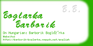 boglarka barborik business card